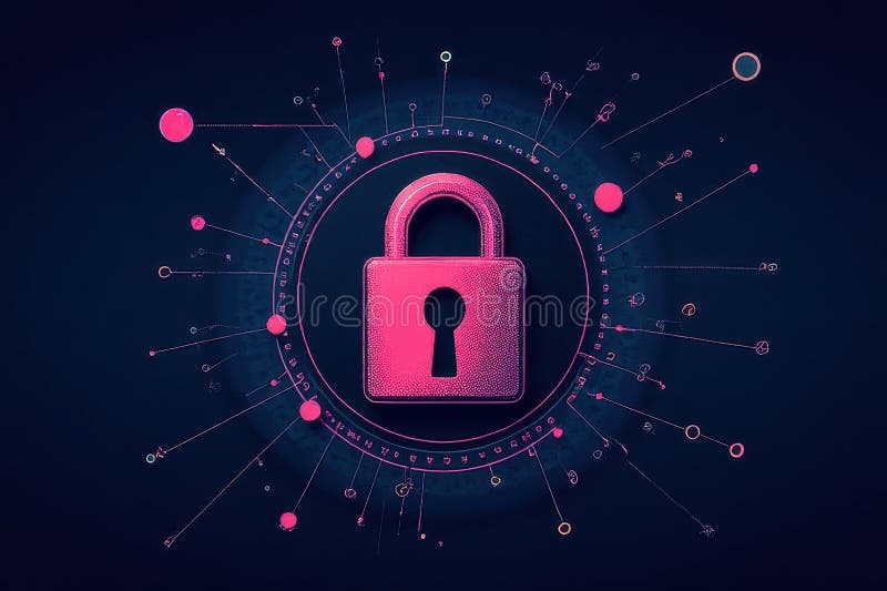 Ilustrarea protecției avansate a datelor prin explorarea tehnicilor de criptare vector illustration