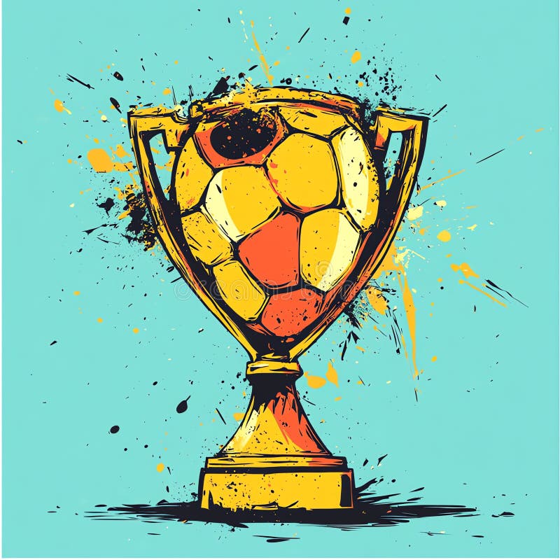 Ilustrarea Trofeului Fotbalului : Victoria Sportivă Abstractă royalty free stock images
