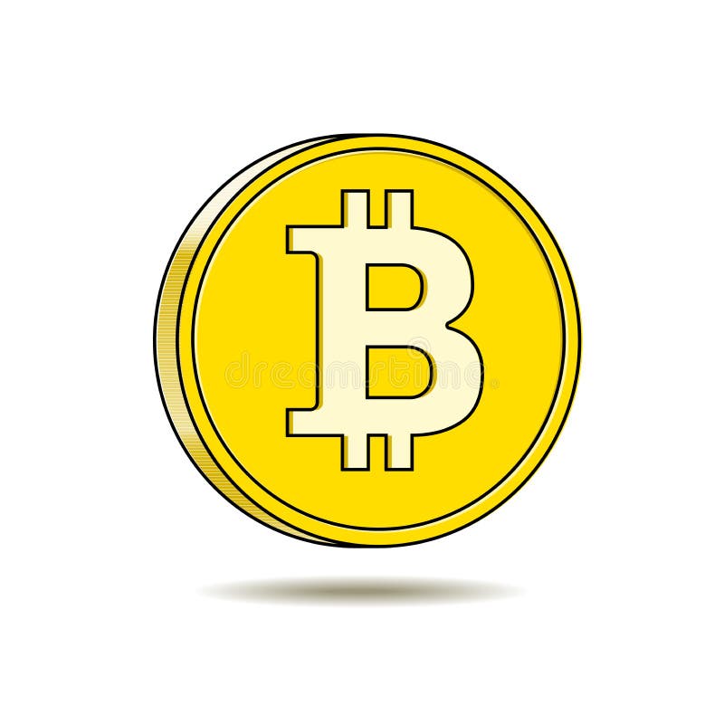 Ilustrarea vectorului digital Bitcoin Digital Cryptocurrency stock illustration