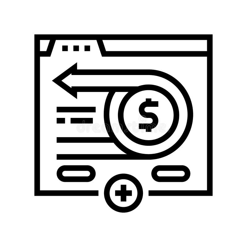 Ilustrarea vectorului pictogramei linie de fundal pentru bani royalty free illustration