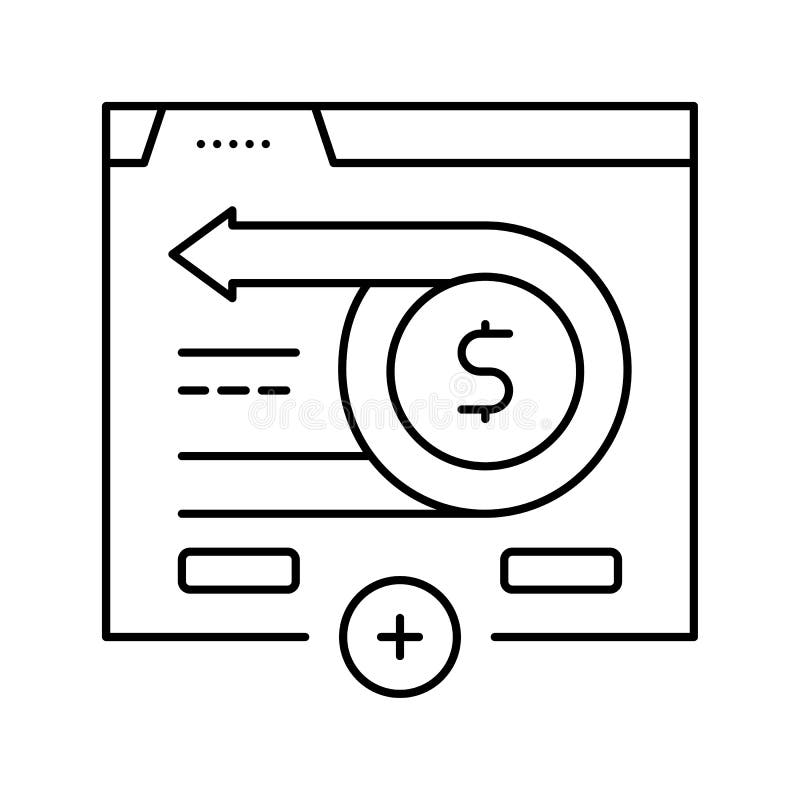 Ilustrarea vectorului pictogramei linie de fundal pentru bani stock illustration
