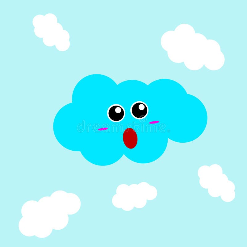 Ilustration Vector Grapich of Cloud with Sky royalty free illustration