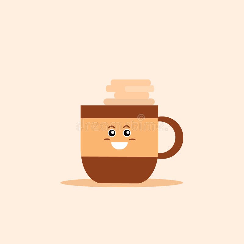 Ilustration vector grapich smile coffe vector illustration