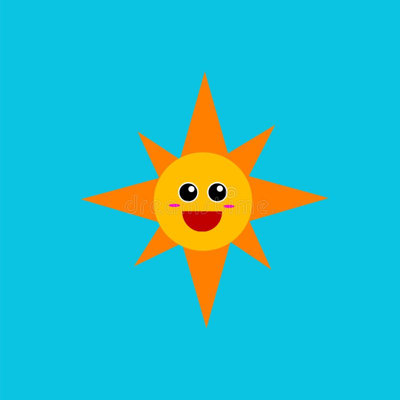 Ilustration vector grapich Sun and Blue sky royalty free illustration