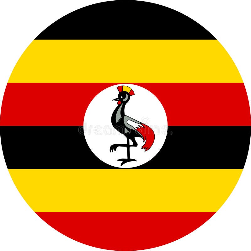 Ilustrator drapel Uganda din runda națională vector illustration