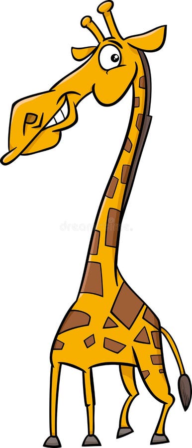 Ilustração animal dos desenhos animados do girafa ilustração royalty free Ilustração animal dos desenhos animados do girafa ilustração royalty free