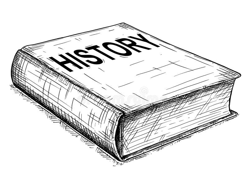 Ilustração artística do desenho do vetor do livro de história fechado velho ilustração royalty free Ilustração artística do desenho do vetor do livro de história fechado velho ilustração royalty free