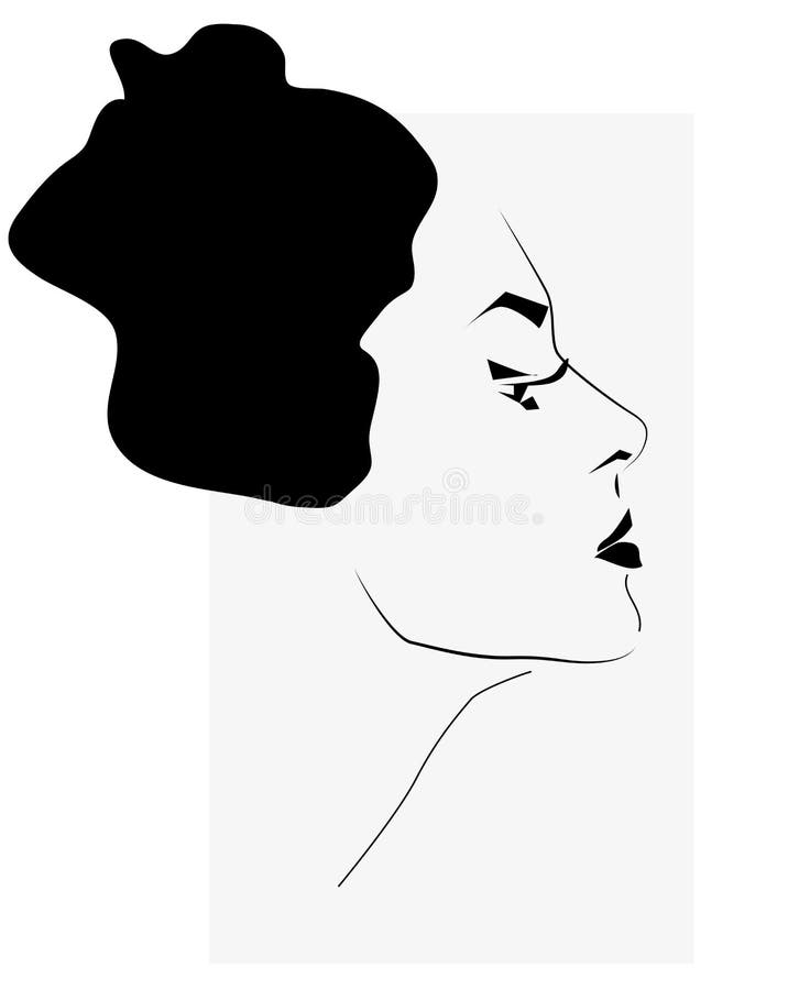 Ilustração bonita da face da mulher ilustração do vetor Ilustração bonita da face da mulher ilustração do vetor