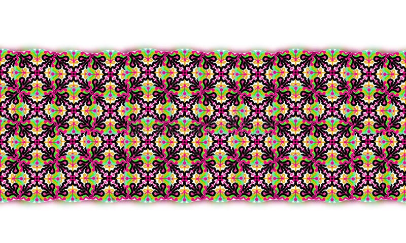 Ilustração colorida do padrão de banner mandala