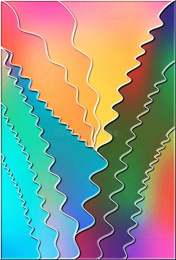 Ilustração colorida do vetor do sumário da onda ilustração do vetor Ilustração colorida do vetor do sumário da onda ilustração do vetor