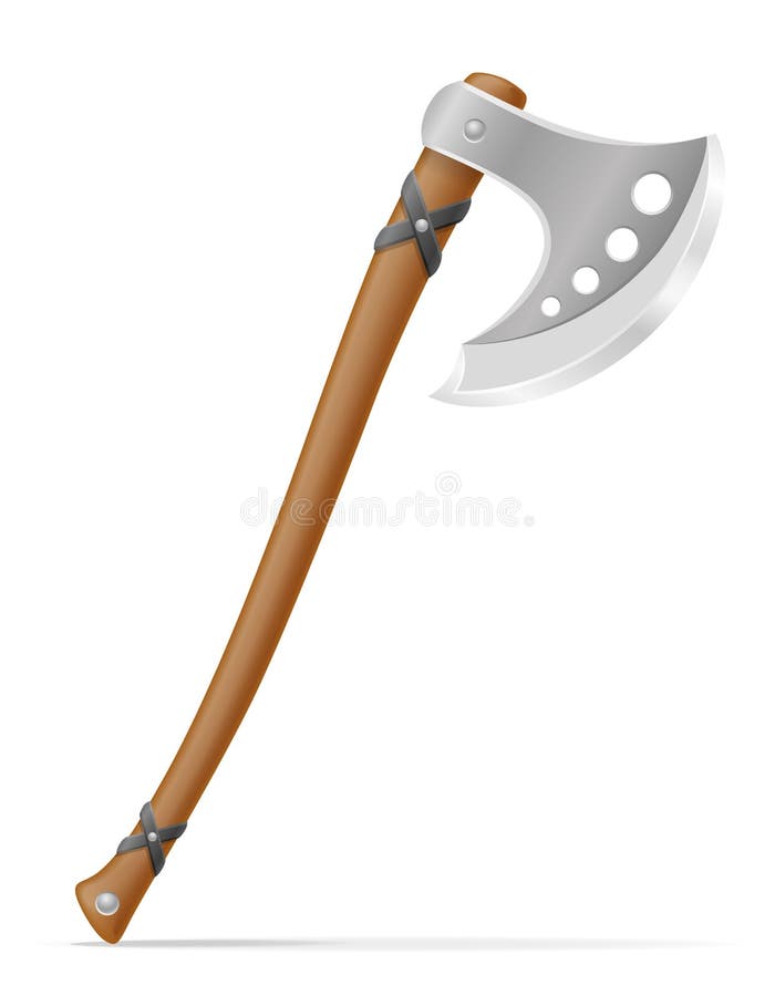 Ilustração conservada em estoque medieval do vetor do machado da batalha ilustração stock Ilustração conservada em estoque medieval do vetor do machado da batalha ilustração stock