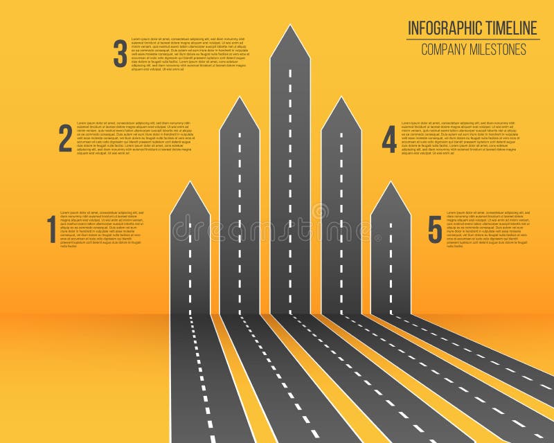 Ilustração criativa do vetor do mapa de estradas da seta 3D Negócio e viagem do projeto da arte infographic Conceito abstrato