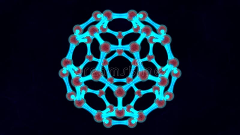 ilustração 3D da bola azul de incandescência, estrutura molecular, graphene luminoso, molécula do carbono, grade tridimensional A ilustração do vetor ilustração 3D da bola azul de incandescência, estrutura molecular, graphene luminoso, molécula do carbono, grade tridimensional A ilustração do vetor