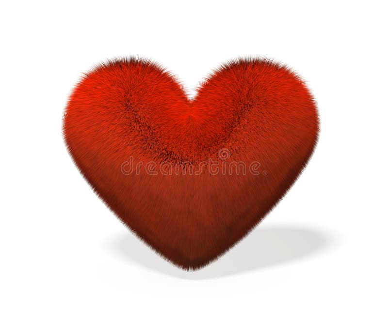 ilustração 3D do coração coberta com a fibra vermelha ilustração stock ilustração 3D do coração coberta com a fibra vermelha ilustração stock