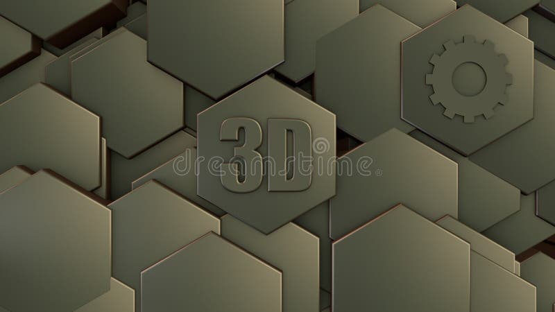 ilustração 3D do fundo futurista abstrato de muitos hexágonos diferentes, pedra do favo de mel com riscos e oxidação, velha, idei ilustração royalty free ilustração 3D do fundo futurista abstrato de muitos hexágonos diferentes, pedra do favo de mel com riscos e oxidação, velha, idei ilustração royalty free