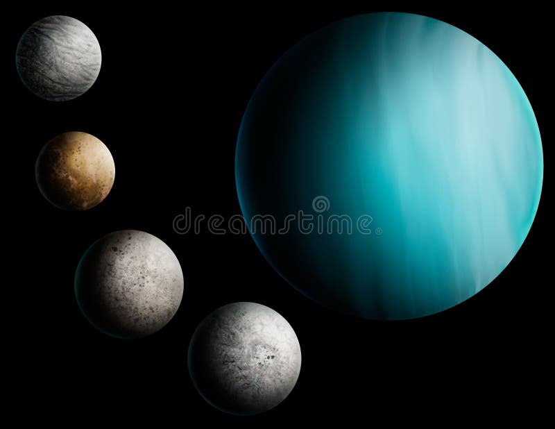 Ilustração da arte de Uranus Digital do planeta ilustração stock Ilustração da arte de Uranus Digital do planeta ilustração stock