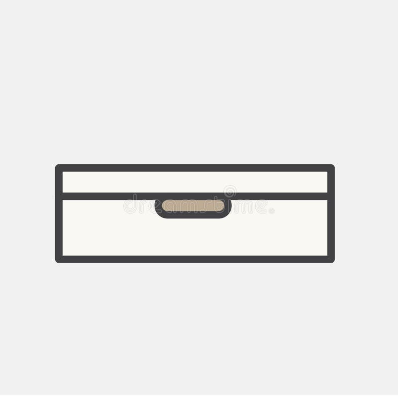 Ilustração da gaveta do original isolada ilustração do vetor