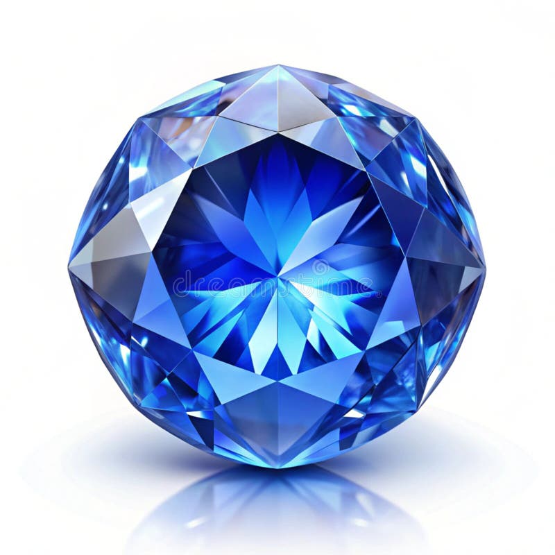 Ilustração da safira azul deslumbrante ilustração royalty free