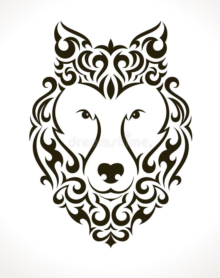 Ilustração da tatuagem do vetor do lobo ilustração do vetor Ilustração da tatuagem do vetor do lobo ilustração do vetor