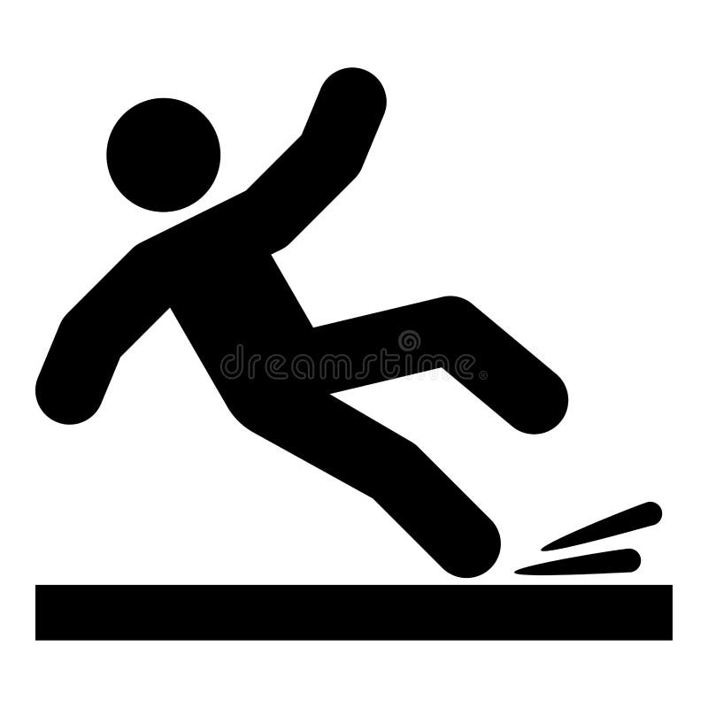 Ilustração de cor de queda do preto do ícone do homem ilustração stock Ilustração de cor de queda do preto do ícone do homem ilustração stock