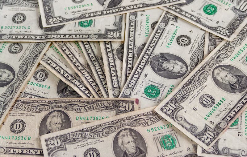 Ilustração de diversos dólares fotografia de stock