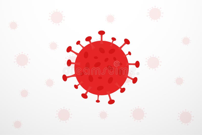 Ilustração de fundo isolada do vetor do vírus da corona pandêmico