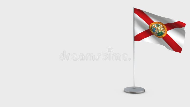 Ilustração de ondulação da bandeira de Florida 3D ilustração royalty free Ilustração de ondulação da bandeira de Florida 3D ilustração royalty free
