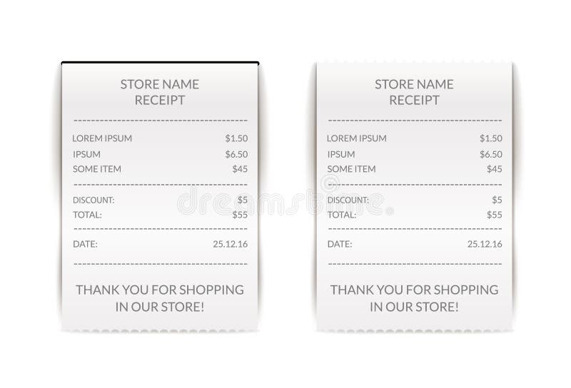 Vector paper atm check illustration. Financial receipt bill. Cafe or restaurant payment sign. Document list. Vector paper atm check illustration. Financial receipt bill. Cafe or restaurant payment sign. Document list.