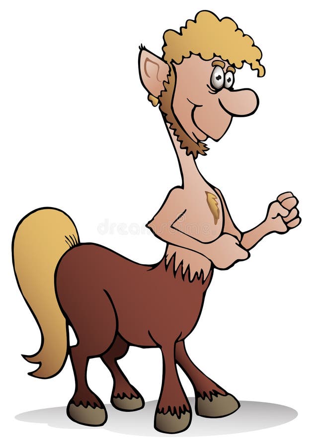 Illustration of a centaur on isolated white background. Illustration of a centaur on isolated white background