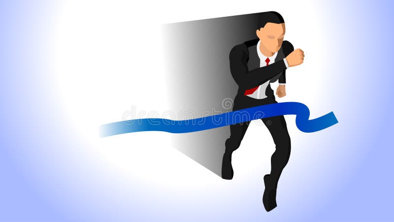 Ilustração de um homem de negócios que corre após o meta Eps 10 ilustração royalty free Ilustração de um homem de negócios que corre após o meta Eps 10 ilustração royalty free