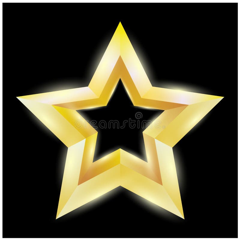 Ilustração de uma estrela do ouro no fundo preto Arquivo do vetor do EPS 10 inclu?do ilustração stock Ilustração de uma estrela do ouro no fundo preto Arquivo do vetor do EPS 10 inclu?do ilustração stock