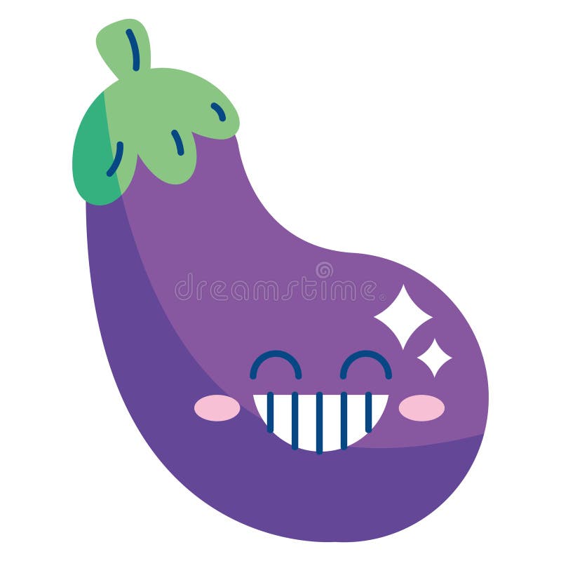 Ilustração de vetor de Eggplant Style Flat ilustração stock