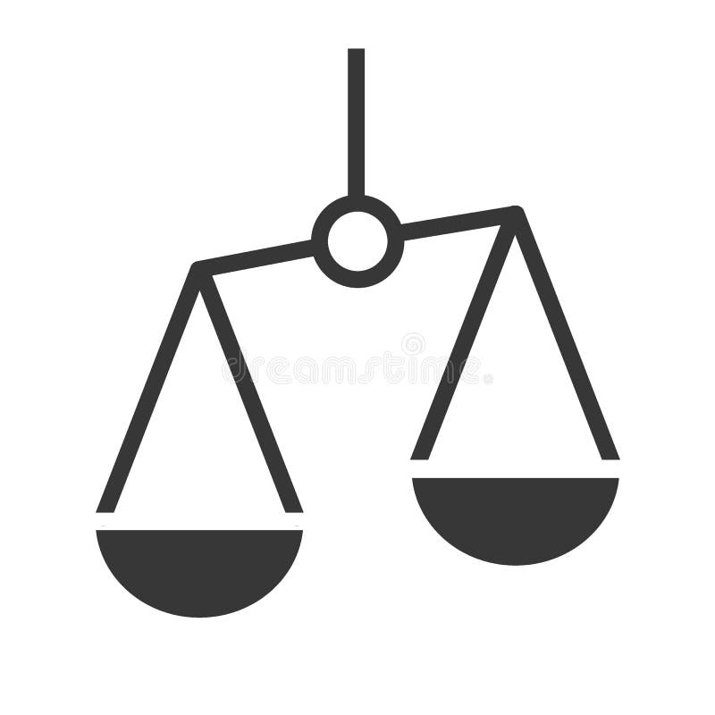 Scales. Libra icon. Flat style - Vector illustration concept  isolated on white bacground. Scales. Libra icon. Flat style - Vector illustration concept  isolated on white bacground