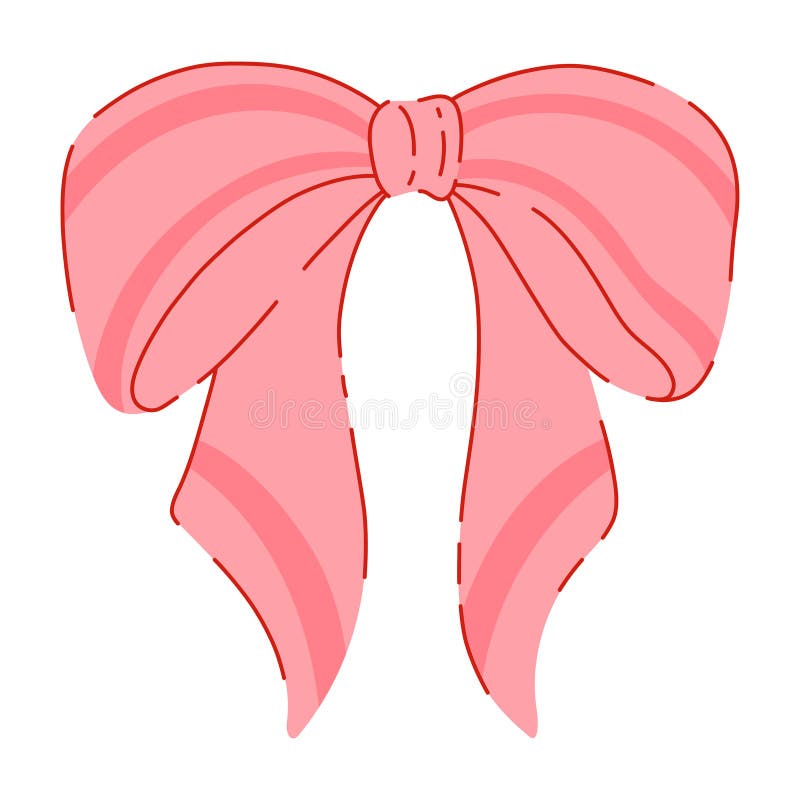 Ilustração Desenhada da Mão de Fita Tinta-Rosa Elegante ilustração royalty free