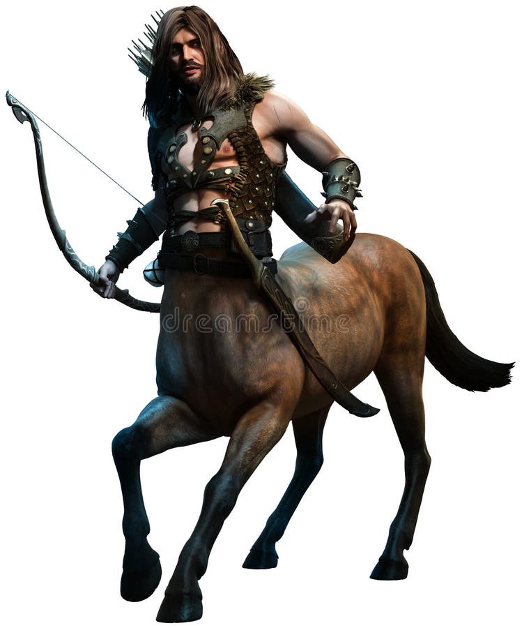 Centaur with a bow 3D illustration. Centaur with a bow 3D illustration