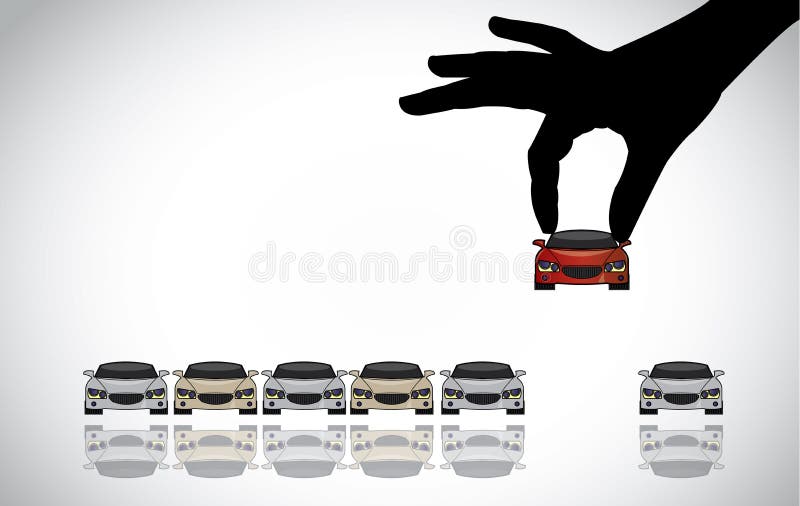 Ilustração do conceito chave da venda ou do carro do cuidado ilustração do vetor Ilustração do conceito chave da venda ou do carro do cuidado ilustração do vetor