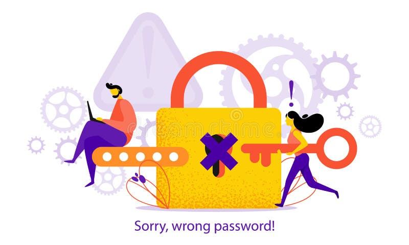 A ilustração do conceito do vetor do perigo ou o erro assinam dentro o estilo liso ilustração royalty free A ilustração do conceito do vetor do perigo ou o erro assinam dentro o estilo liso ilustração royalty free
