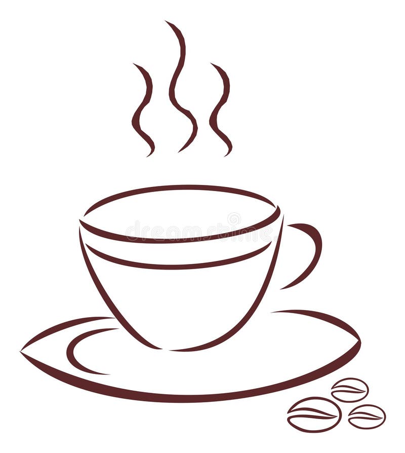 Ilustração de uma chávena de café ilustração stock