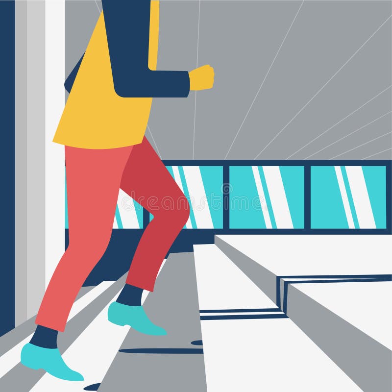 Ilustração do desenvolvimento de carreira do homem de negócios, escadas de escalada masculinas ilustração royalty free Ilustração do desenvolvimento de carreira do homem de negócios, escadas de escalada masculinas ilustração royalty free