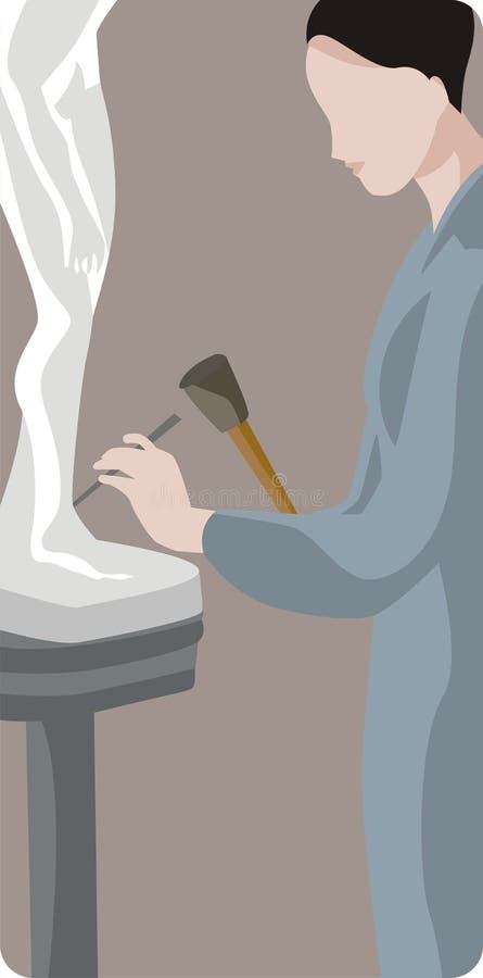 Ilustração do escultor ilustração royalty free Ilustração do escultor ilustração royalty free