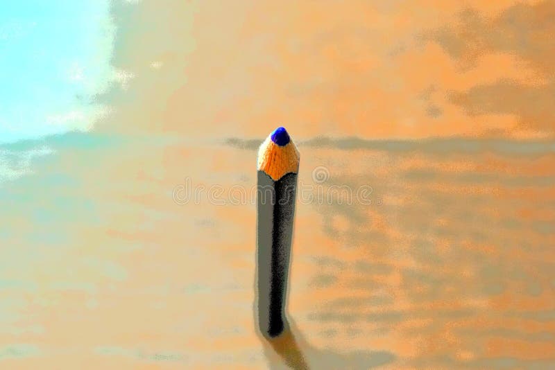 Ilustração do fim acima de uma ponta do para corrigir a cor com fundo de madeira ilustração stock Ilustração do fim acima de uma ponta do para corrigir a cor com fundo de madeira ilustração stock