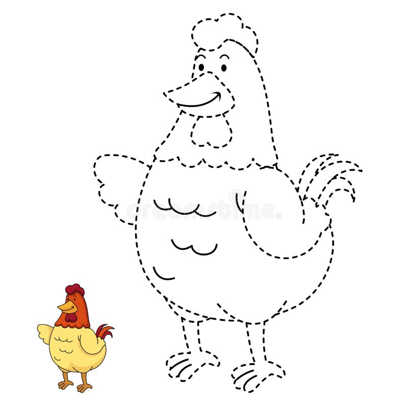 Ilustração do jogo educacional para crianças e livro-chique da coloração ilustração stock Ilustração do jogo educacional para crianças e livro-chique da coloração ilustração stock