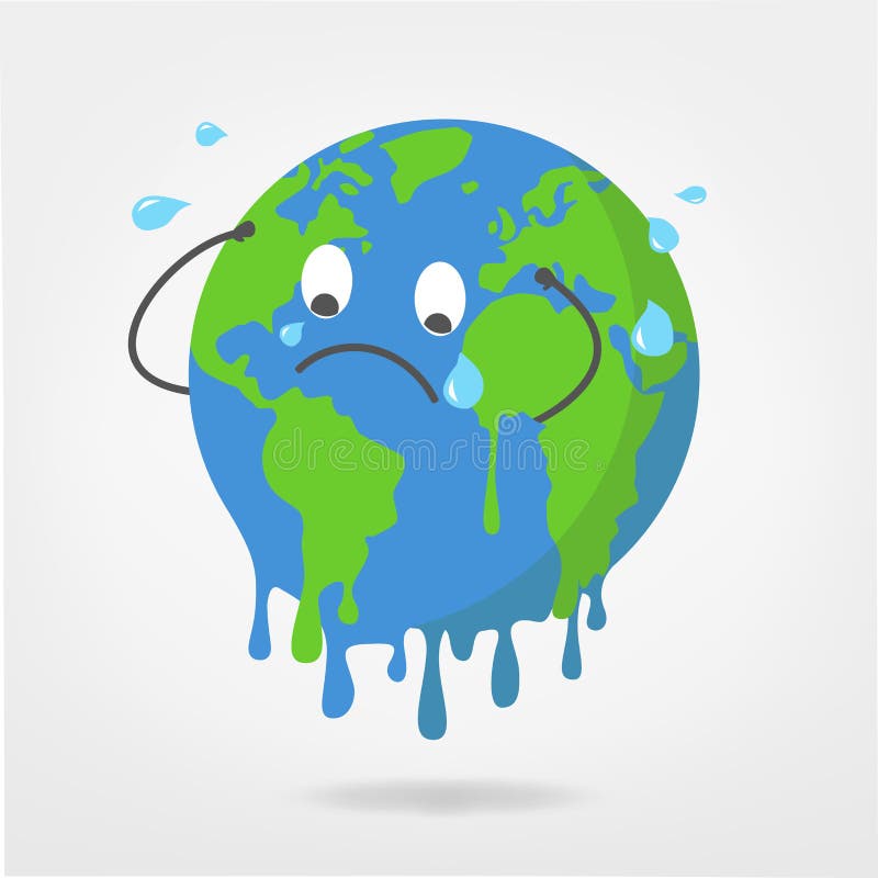 Ilustração do mundo - vetor GR do aquecimento global/alterações climáticas ilustração stock Ilustração do mundo - vetor GR do aquecimento global/alterações climáticas ilustração stock