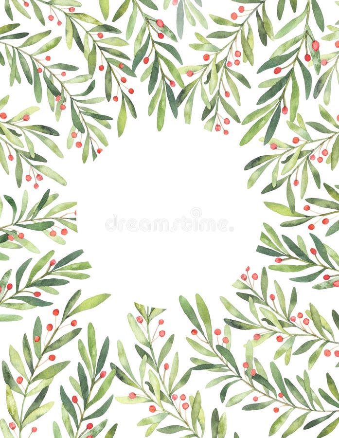 Ilustração do Natal Cartão vertical pronto para uso com watercol ilustração royalty free Ilustração do Natal Cartão vertical pronto para uso com watercol ilustração royalty free