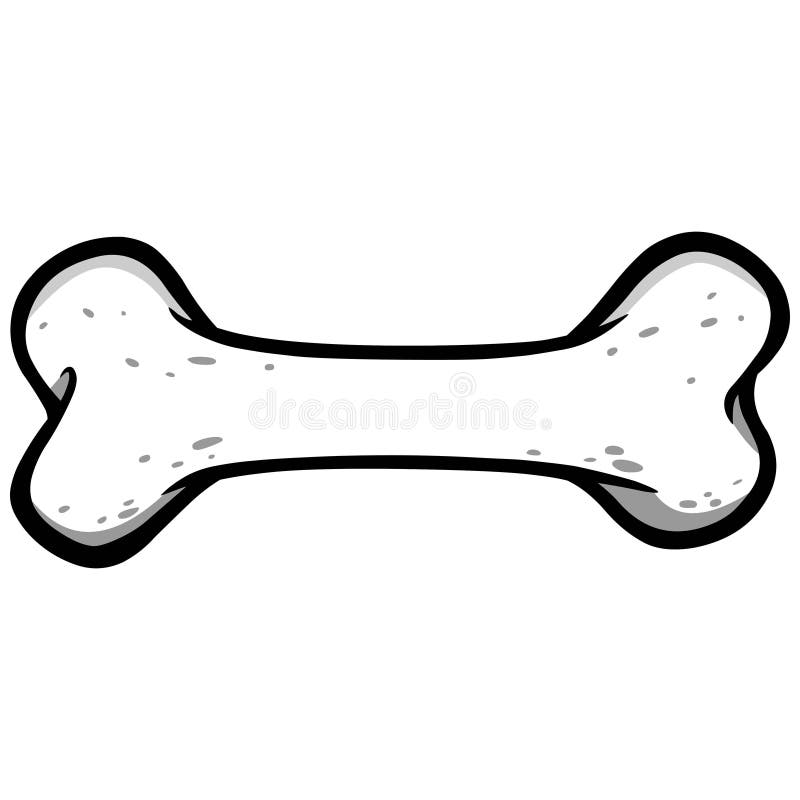 Ilustração do osso de cão