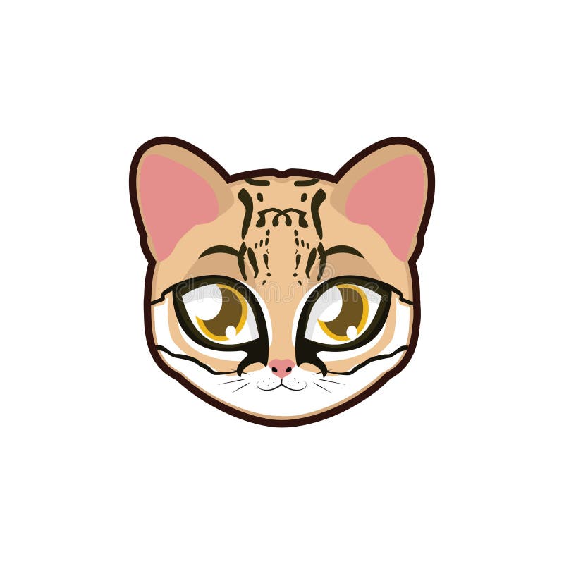 Ilustração do retrato do ocelote ilustração stock