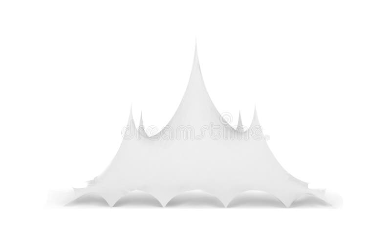 Ilustração do vetor 3d da barraca do famoso no branco Modelo da tenda do circus ilustração royalty free Ilustração do vetor 3d da barraca do famoso no branco Modelo da tenda do circus ilustração royalty free