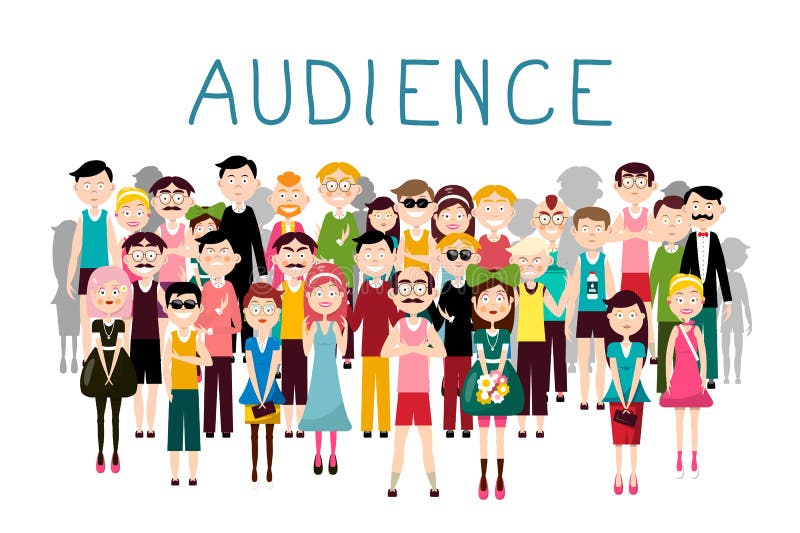 Ilustração do vetor da audiência Groop de Avatars dos povos no fundo branco Homens e mulheres na multidão ilustração do vetor Ilustração do vetor da audiência Groop de Avatars dos povos no fundo branco Homens e mulheres na multidão ilustração do vetor