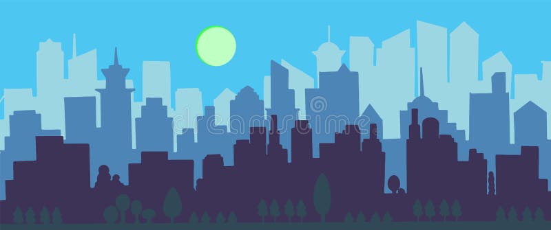 Ilustração do vetor da skyline da cidade Paisagem urbana Sil azul da cidade ilustração do vetor Ilustração do vetor da skyline da cidade Paisagem urbana Sil azul da cidade ilustração do vetor