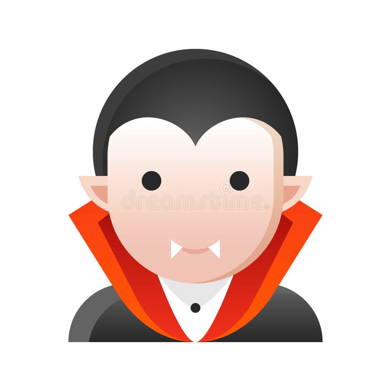 Ilustração do vetor de dracula, ícone do estilo de gradiente de Halloween ilustração stock
